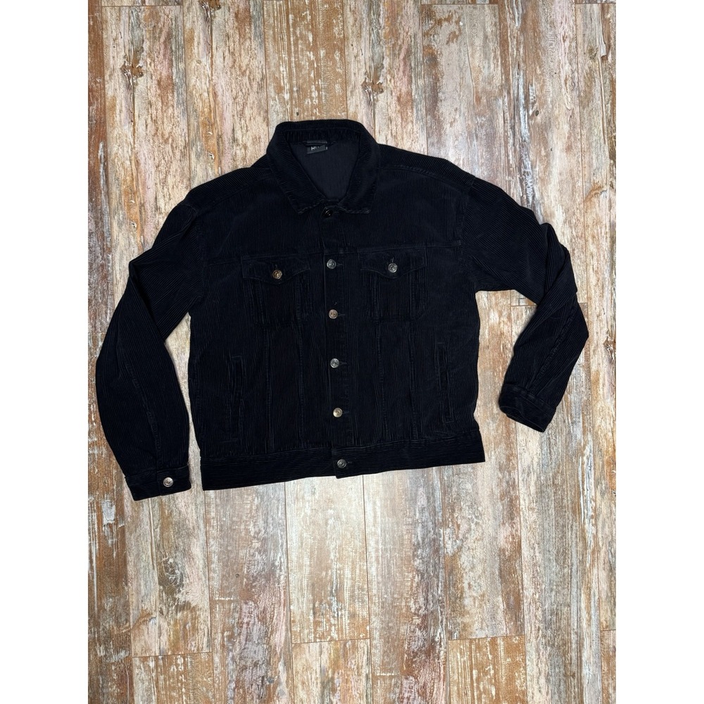 Urban Outfitters BDG Black Corduroy Jacket Women's Size Large Trucker Style